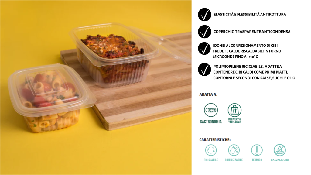 Vaschette in plastica per alimenti